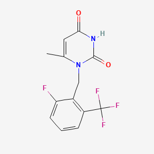 Chemical structure of 1-(2-Fluoro-6-(trifluoromethyl)benzyl)-6-methylpyrimidine-2,4(1H,3H)-dione