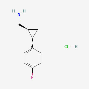 Chemical structure of 1-(2-fluoro-5-methylphenyl)cyclopropan-1-amine hydrochloride