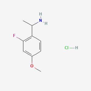 Chemical structure of 1-(2-Fluoro-4-methoxyphenyl)ethanamine hydrochloride