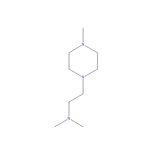 Chemical structure of 1-(2-Dimethylaminoethyl)-4-methylpiperazine