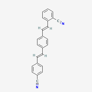 Chemical structure of 1-(2-Cyanostyryl)-4-(4-cyanostyryl)benzene