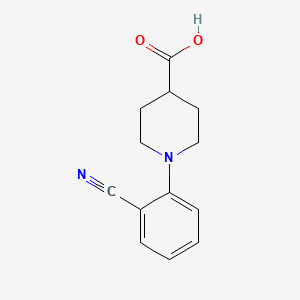 Chemical structure of 1-(2-Cyanophenyl)piperidine-4-carboxylic Acid