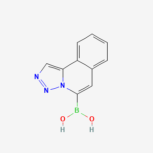 Chemical structure of 1-(2-Cyanophenyl)-1H-pyrazole-4-boronic acid