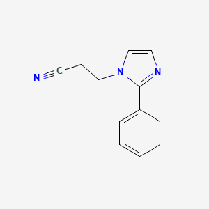 Chemical structure of 1-(2-Cyanoethyl)-2-phenylimidazole