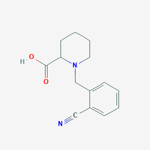 Chemical structure of 1-(2-Cyanobenzyl)piperidine-2-carboxylic acid