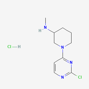 Chemical structure of 1-(2-Chloropyrimidin-4-yl)-N-methylpiperidin-3-amine hydrochloride