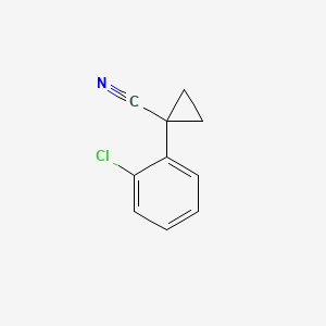 Chemical structure of 1-(2-chlorophenyl)cyclopropanecarbonitrile