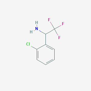 Chemical structure of 1-(2-Chlorophenyl)-2,2,2-trifluoroethanamine