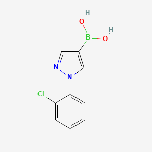 Chemical structure of 1-(2-Chlorophenyl)-1H-pyrazole-4-boronic acid