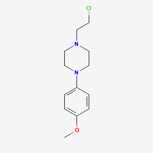 Chemical structure of 1-(2-Chloroethyl)-4-(4-methoxyphenyl)piperazine