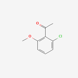 Chemical structure of 1-(2-Chloro-6-methoxyphenyl)ethanone