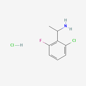 Chemical structure of 1-(2-Chloro-6-fluorophenyl)ethanamine hydrochloride