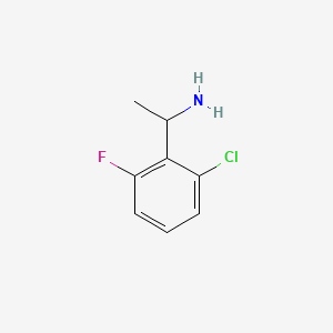 Chemical structure of 1-(2-Chloro-6-fluorophenyl)ethanamine