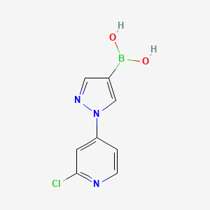 Chemical structure of 1-(2-Chloro-4-pyridyl)-1H-pyrazole-4-boronic acid