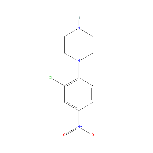 Chemical structure of 1-(2-Chloro-4-nitrophenyl)piperazine