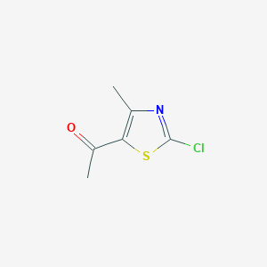 Chemical structure of 1-(2-Chloro-4-methylthiazol-5-yl)ethanone