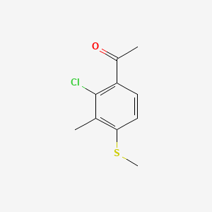 Chemical structure of 2-Chloro-3-methyl-4-methylthioacetophenone