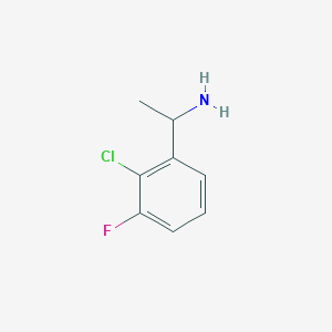 Chemical structure of 1-(2-Chloro-3-fluorophenyl)ethanamine