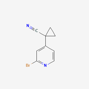 Chemical structure of 1-(2-Bromopyridin-4-yl)cyclopropanecarbonitrile