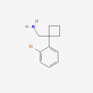Chemical structure of 1-(2-broMophenyl)cyclobutyl)MethanaMine