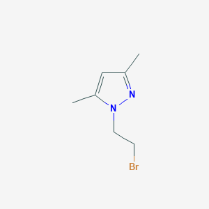 Chemical structure of 1-(2-Bromoethyl)-3,5-dimethyl-1H-pyrazole