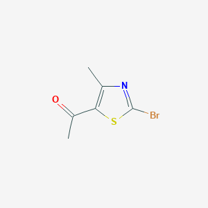 Chemical structure of 1-(2-Bromo-4-methylthiazol-5-yl)ethanone