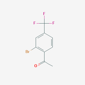 Chemical structure of 1-(2-Bromo-4-(trifluoromethyl)phenyl)ethanone