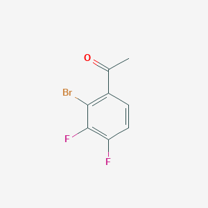 Chemical structure of 1-(2-Bromo-3,4-difluorophenyl)ethanone