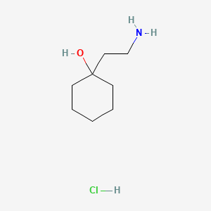 Chemical structure of 1-(2-Aminoethyl)cyclohexanol hydrochloride