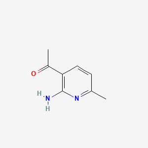 Chemical structure of 1-(2-Amino-6-methylpyridin-3-yl)ethanone
