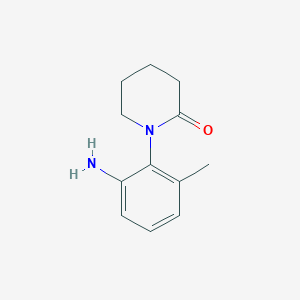 Chemical structure of 1-(2-Amino-6-methylphenyl)piperidin-2-one