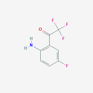 Chemical structure of 1-(2-Amino-5-fluorophenyl)-2,2,2-trifluoroethanone