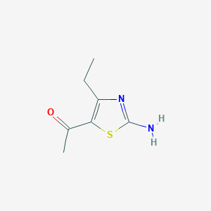 Chemical structure of 1-(2-Amino-4-ethylthiazol-5-yl)ethanone