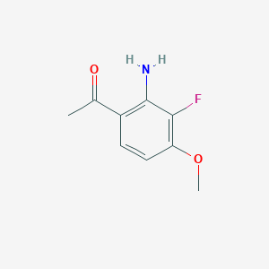 Chemical structure of 1-(2-Amino-3-fluoro-4-methoxyphenyl)ethanone