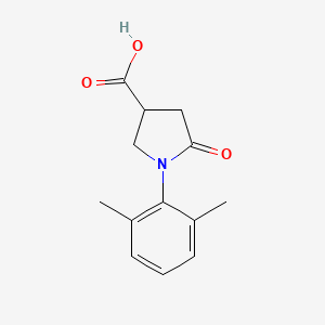 Chemical structure of 1-(2,6-Dimethylphenyl)-5-oxopyrrolidine-3-carboxylic acid