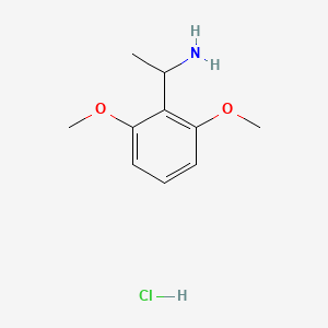 Chemical structure of 1-(2,6-Dimethoxyphenyl)ethanamine hydrochloride