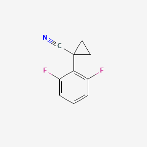 Chemical structure of 1-(2,6-Difluorophenyl)cyclopropanecarbonitrile