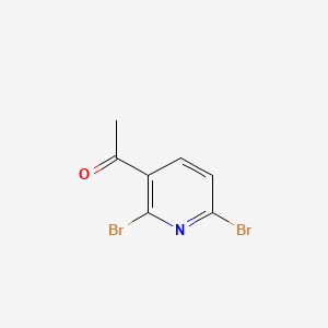 Chemical structure of 1-(2,6-Dibromopyridin-3-yl)ethanone