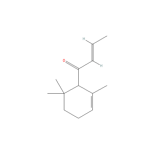 Chemical structure of 1-(2,6,6-Trimethyl-2-cyclohexen-1-yl)-2-butenone
