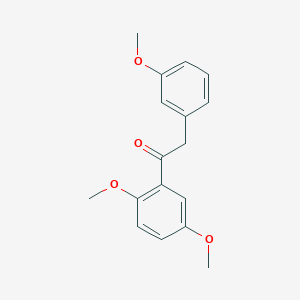 Chemical structure of 1-(2,5-diMethoxyphenyl)-2-(3-Methoxyphenyl)ethanone