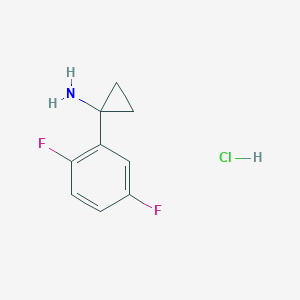 Chemical structure of [1-(2,5-Difluorophenyl)cyclopropyl]amine hydrochloride