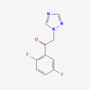 Chemical structure of 1-(2,5-difluorophenyl)-2-(1H-1,2,4-triazol-1-yl)ethanone
