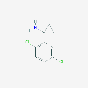 Chemical structure of 1-(2,5-dichlorophenyl)cyclopropan-1-amine hydrochloride