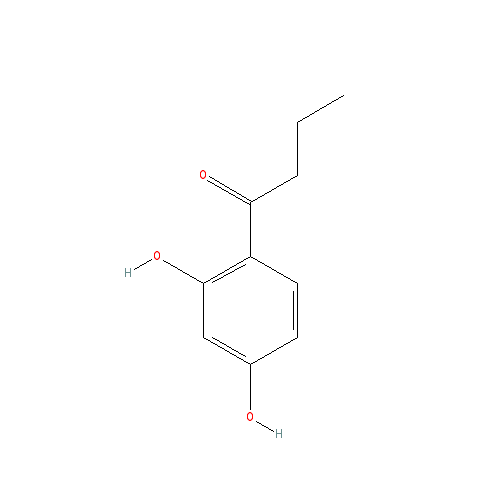 Chemical structure of 4-Butanoylresorcinol