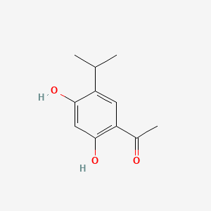 Chemical structure of 1-(2,4-Dihydroxy-5-Isopropylphenyl)Ethanone