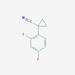 Chemical structure of 1-(2,4-Difluorophenyl)cyclopropanecarbonitrile
