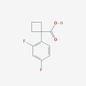 Chemical structure of 1-(2,4-difluorophenyl)cyclobutane-1-carboxylic acid