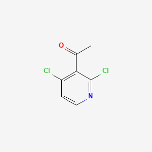 Chemical structure of 1-(2,4-Dichloropyridin-3-yl)ethanone