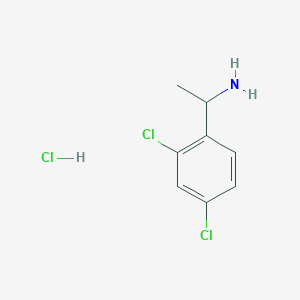 Chemical structure of 1-(2,4-Dichlorophenyl)ethanamine hydrochloride