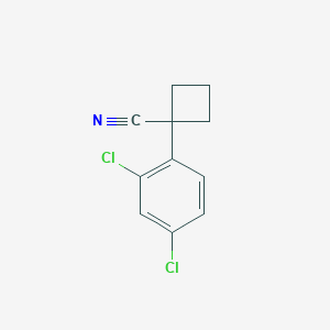 Chemical structure of 1-(2,4-Dichlorophenyl)cyclobutanecarbonitrile